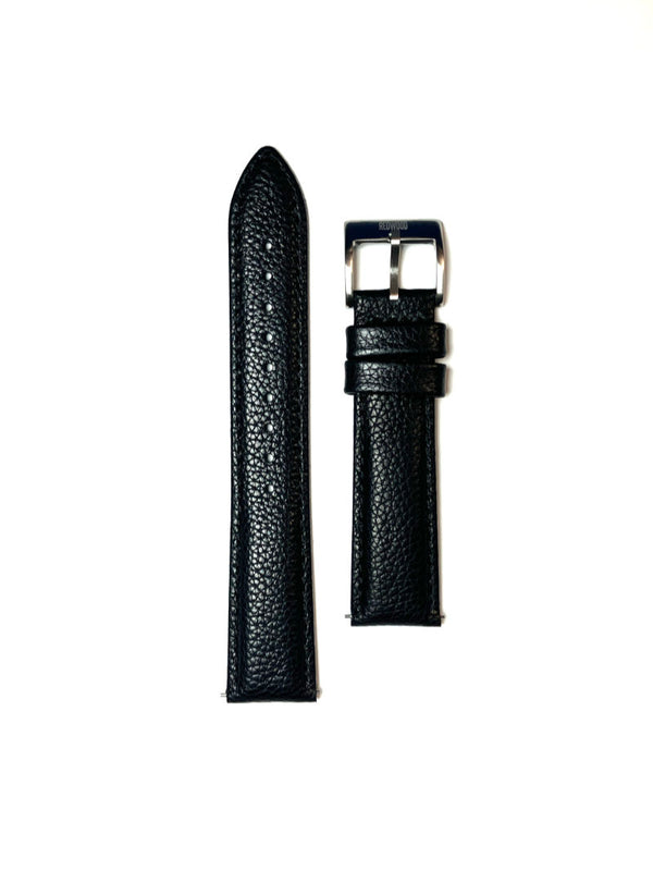 Black Pebbled Leather Strap